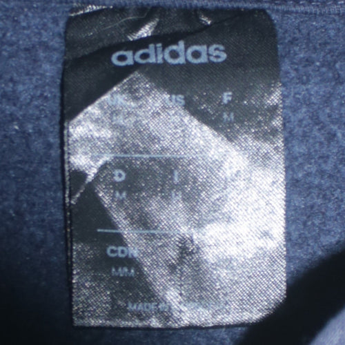 adidas Men’s Blue Pullover Hoodie Medium Logo Fleece Sweatshirt