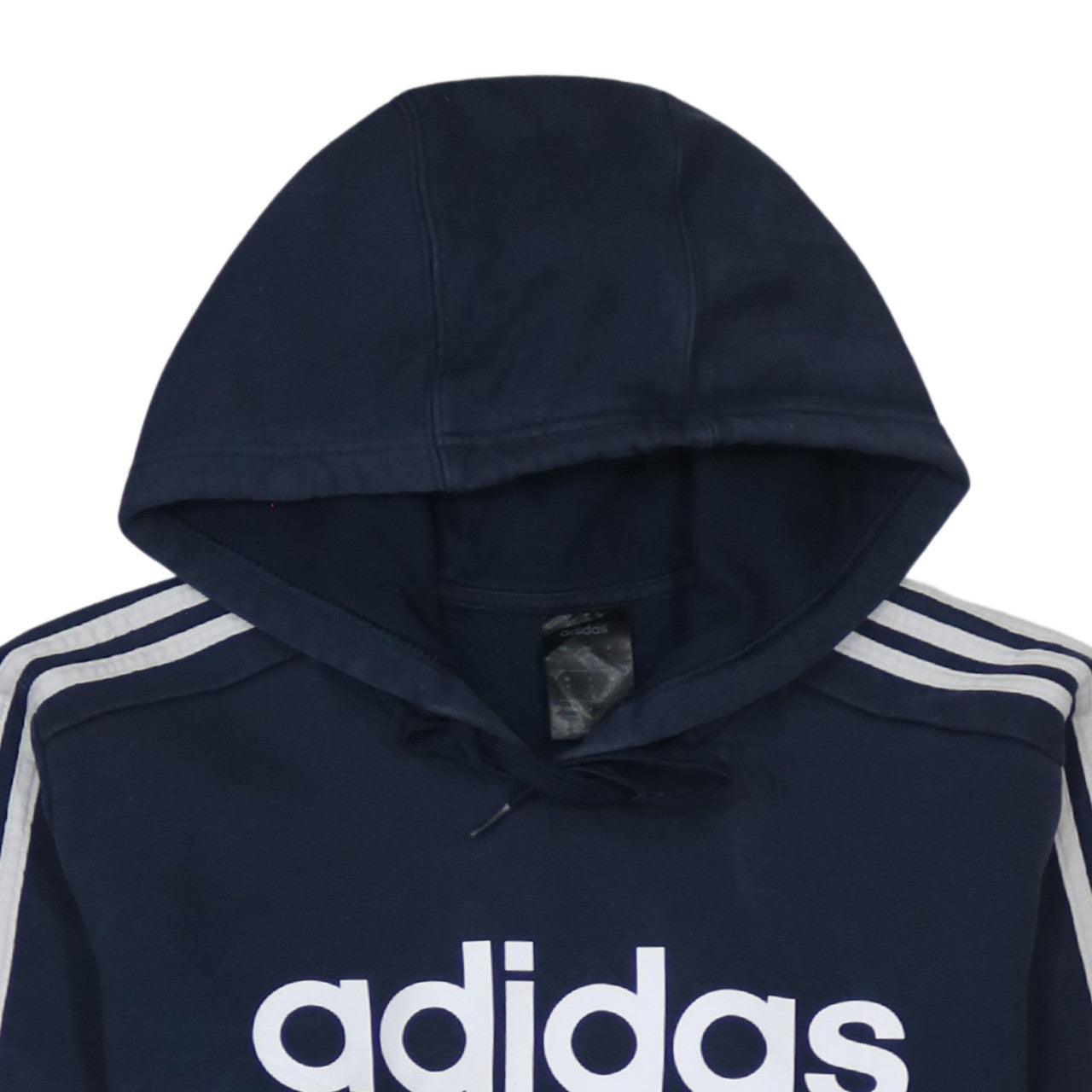 adidas Men’s Blue Pullover Hoodie Medium Logo Fleece Sweatshirt