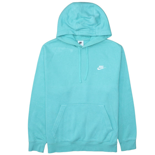 Nike Men's Blue Pullover Hoodie Size L Regular Fit Fleece Sweatshirt