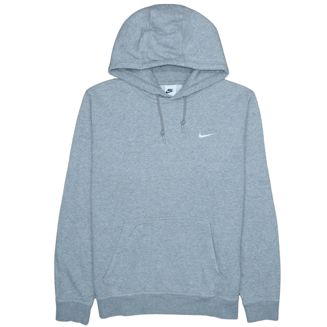 Nike Men Grey Pullover Hoodie L Regular Fit Fleece Sportswear
