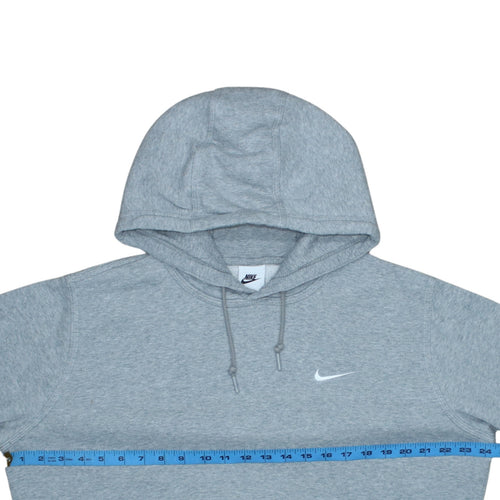 Nike Men Grey Pullover Hoodie L Regular Fit Fleece Sportswear