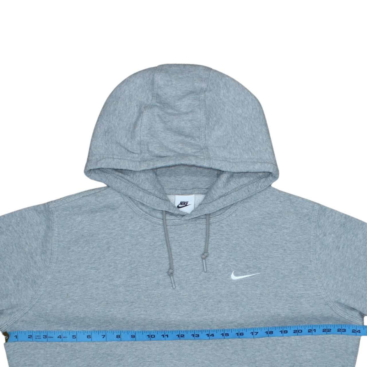 Nike Men Grey Pullover Hoodie L Regular Fit Fleece Sportswear