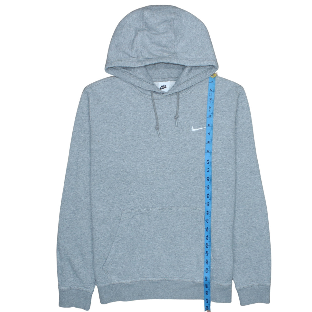 Nike Men Grey Pullover Hoodie L Regular Fit Fleece Sportswear