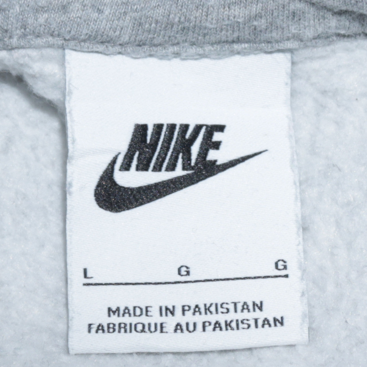 Nike Men Grey Pullover Hoodie L Regular Fit Fleece Sportswear