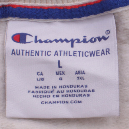 Champion Women Beige Long Sleeve Pullover Sweatshirt L