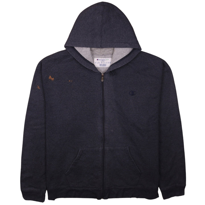 Champion Men’s Grey 2XL Full Zip Hoodie Sweatshirt