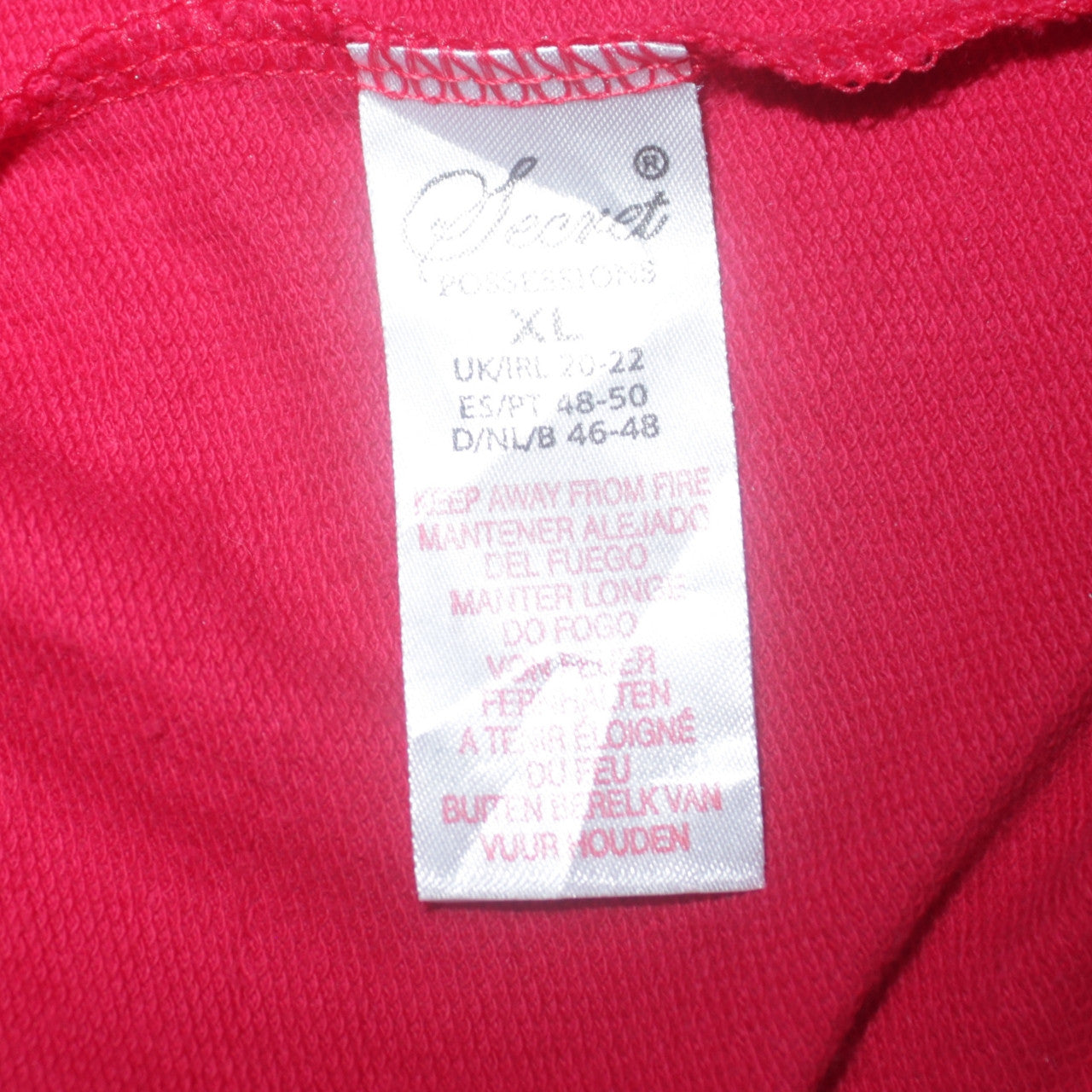 Disney Women's Red Hoodie XL Mickey Mouse Fair Isle Pullover Secret Possessions