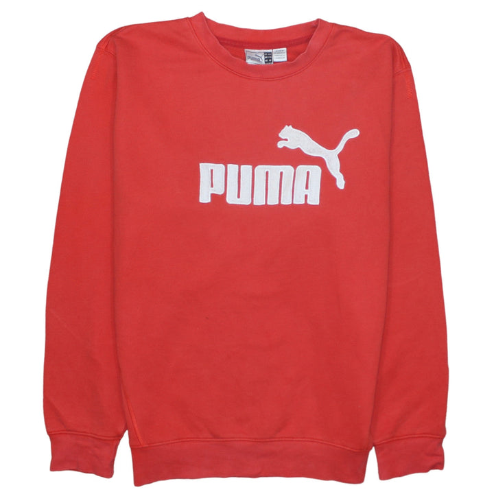Puma Mens Red Crew Neck Logo Sweatshirt Size 2XL
