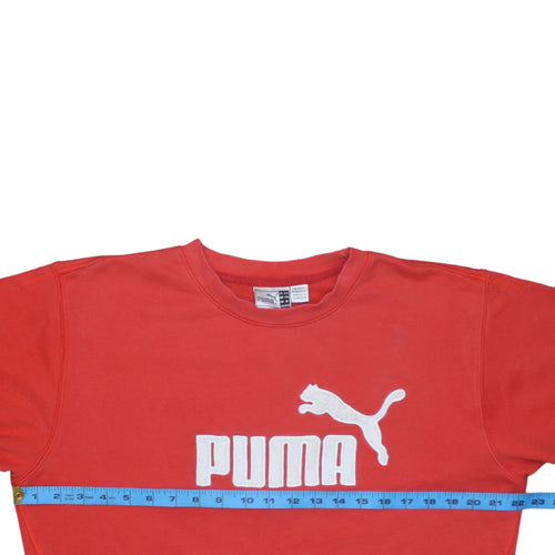 Puma Mens Red Crew Neck Logo Sweatshirt Size 2XL