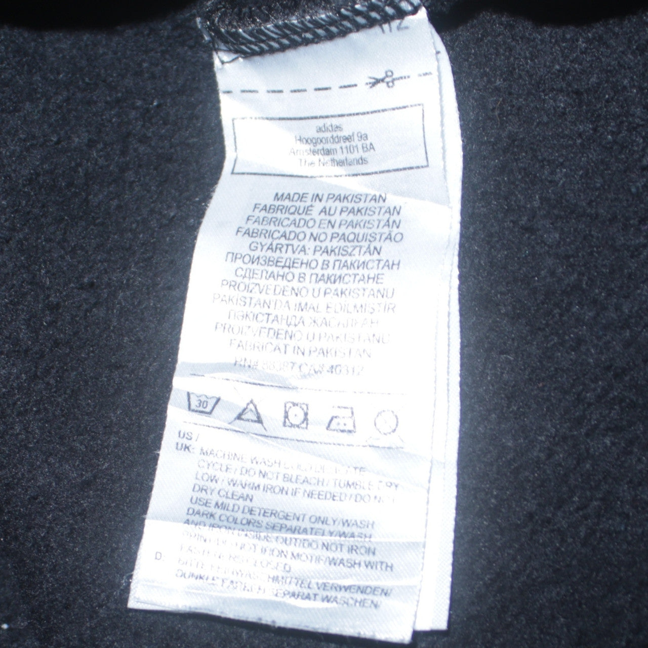 Adidas Women Black 1/4 Zip Sweatshirt UK 10 Logo Trim Long Sleeve
