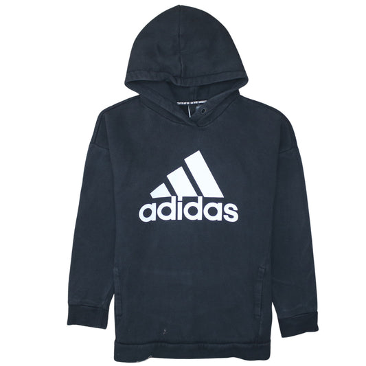 Adidas Women Black Pullover Hoodie Small Logo Sportswear