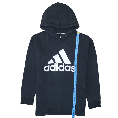Adidas Women Black Pullover Hoodie Small Logo Sportswear