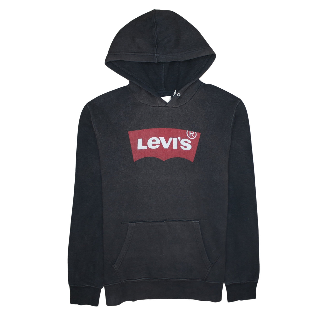 Levi's Womens Black L Pullover Hoodie Logo Cotton Sweatshirt