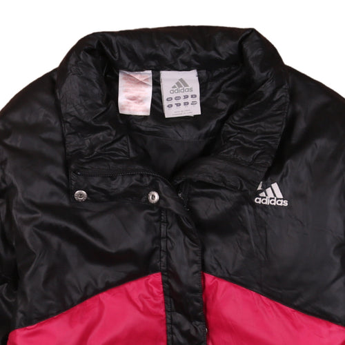 Adidas Girls Black Pink Ivory Colourblock Padded Activewear Jacket Age 14