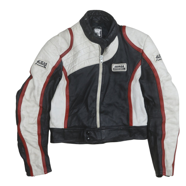 Jumbo International Women’s Black Leather Motorcycle Jacket M