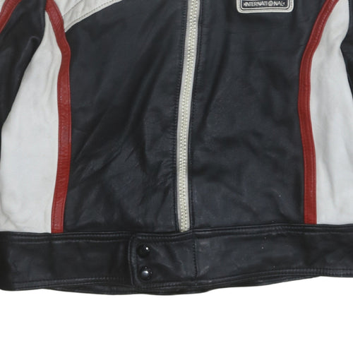 Jumbo International Women’s Black Leather Motorcycle Jacket M