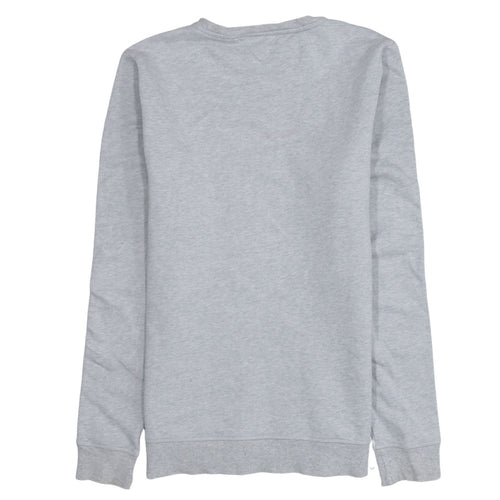 Tommy Hilfiger Men's Grey Crew Neck Logo Tape Sweatshirt L