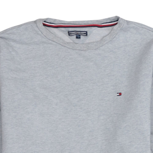 Tommy Hilfiger Men's Grey Crew Neck Logo Tape Sweatshirt L