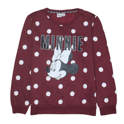 Disney Minnie Mouse Red Polka Dot Unisex Adult L Pullover Jumper