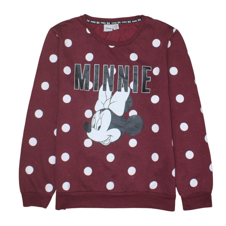 Disney Minnie Mouse Red Polka Dot Unisex Adult L Pullover Jumper
