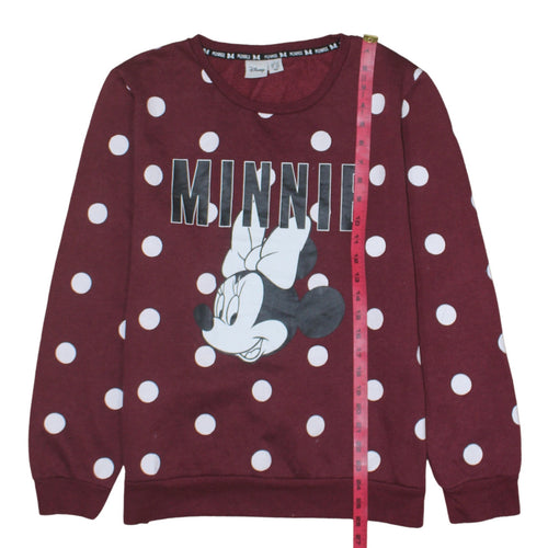 Disney Minnie Mouse Red Polka Dot Unisex Adult L Pullover Jumper