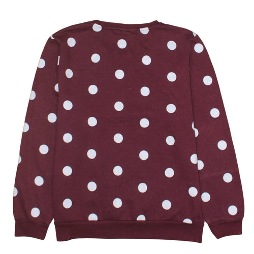 Disney Minnie Mouse Red Polka Dot Unisex Adult L Pullover Jumper