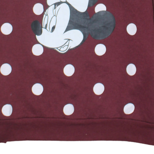 Disney Minnie Mouse Red Polka Dot Unisex Adult L Pullover Jumper