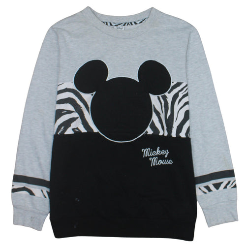 Disney at George Womens Grey & Black Mickey Mouse Sweatshirt Size M