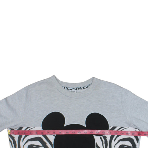 Disney at George Womens Grey & Black Mickey Mouse Sweatshirt Size M