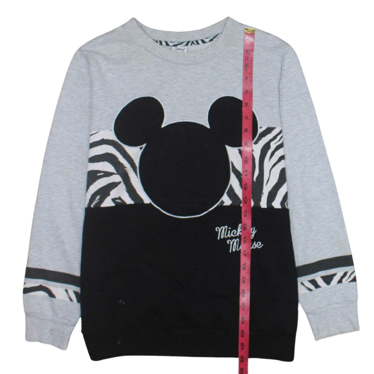 Disney at George Womens Grey & Black Mickey Mouse Sweatshirt Size M