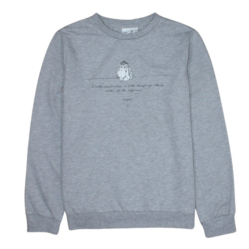 Disney Primark Women's Grey Eeyore Sweatshirt UK 12/14 Medium