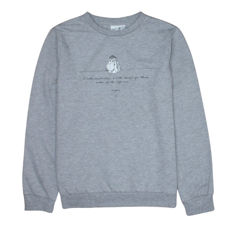 Disney Primark Women's Grey Eeyore Sweatshirt UK 12/14 Medium