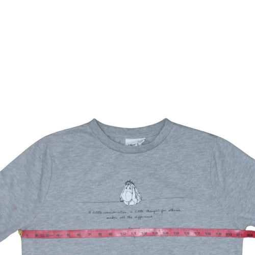 Disney Primark Women's Grey Eeyore Sweatshirt UK 12/14 Medium