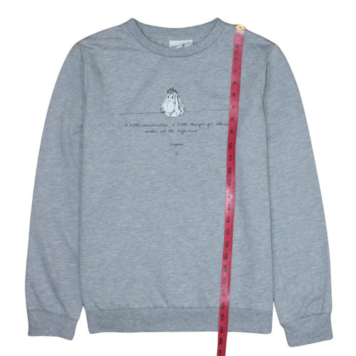 Disney Primark Women's Grey Eeyore Sweatshirt UK 12/14 Medium