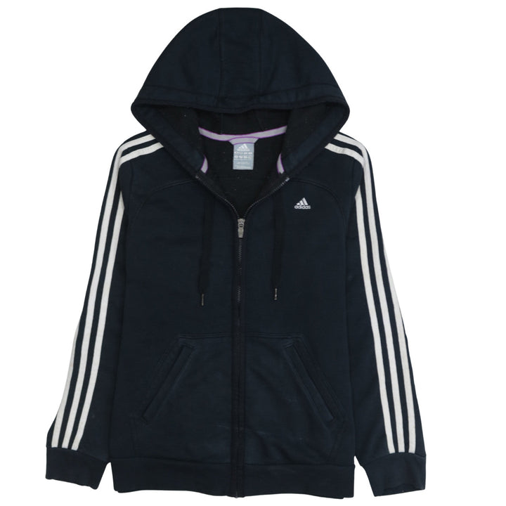 Adidas Women's Black Full Zip Hoodie Size L Essentials Sportswear