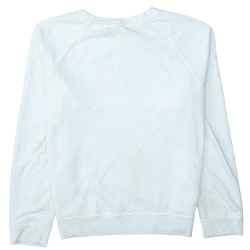 Levi's Women White Logo Crew Neck Pullover Sweatshirt Size M