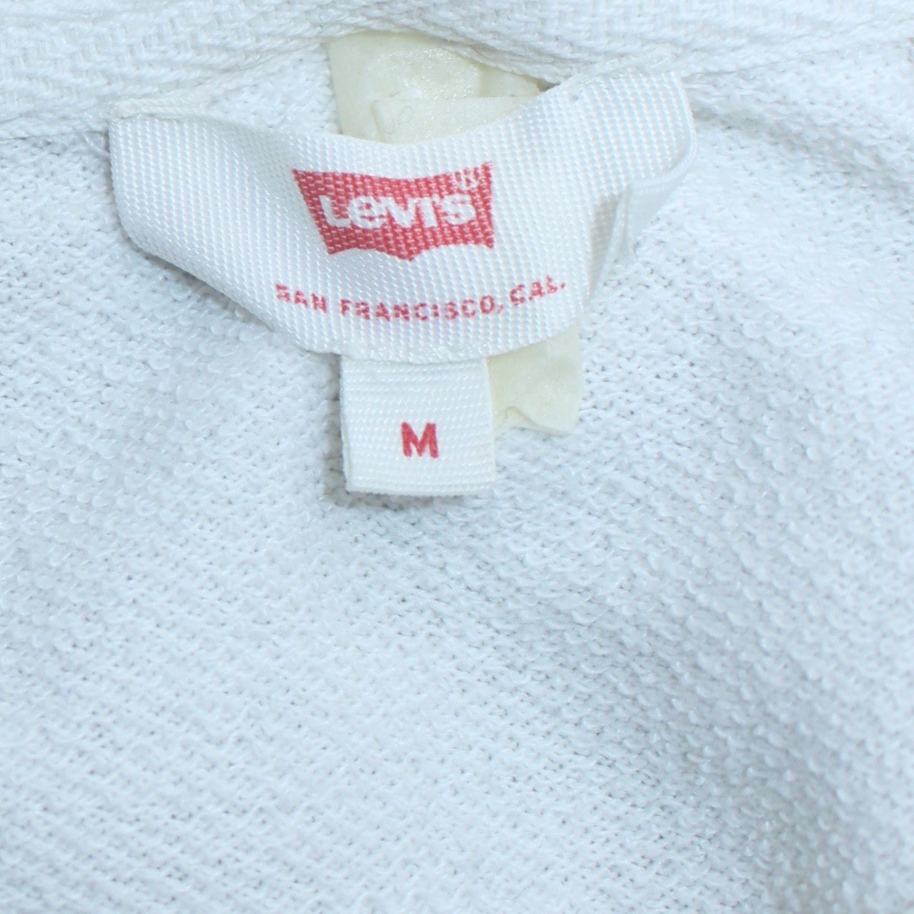 Levi's Women White Logo Crew Neck Pullover Sweatshirt Size M