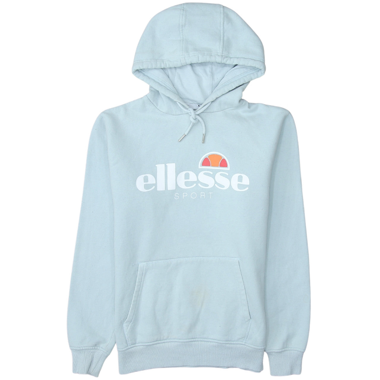 Ellesse Women Blue Pullover Hoodie UK 12 Hooded Logo Sport Style