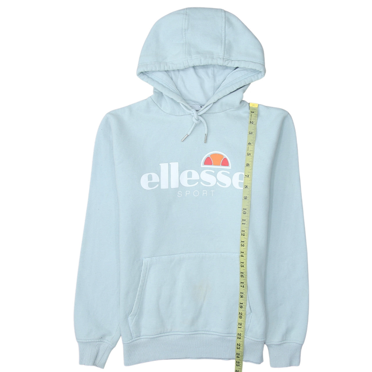 Ellesse Women Blue Pullover Hoodie UK 12 Hooded Logo Sport Style