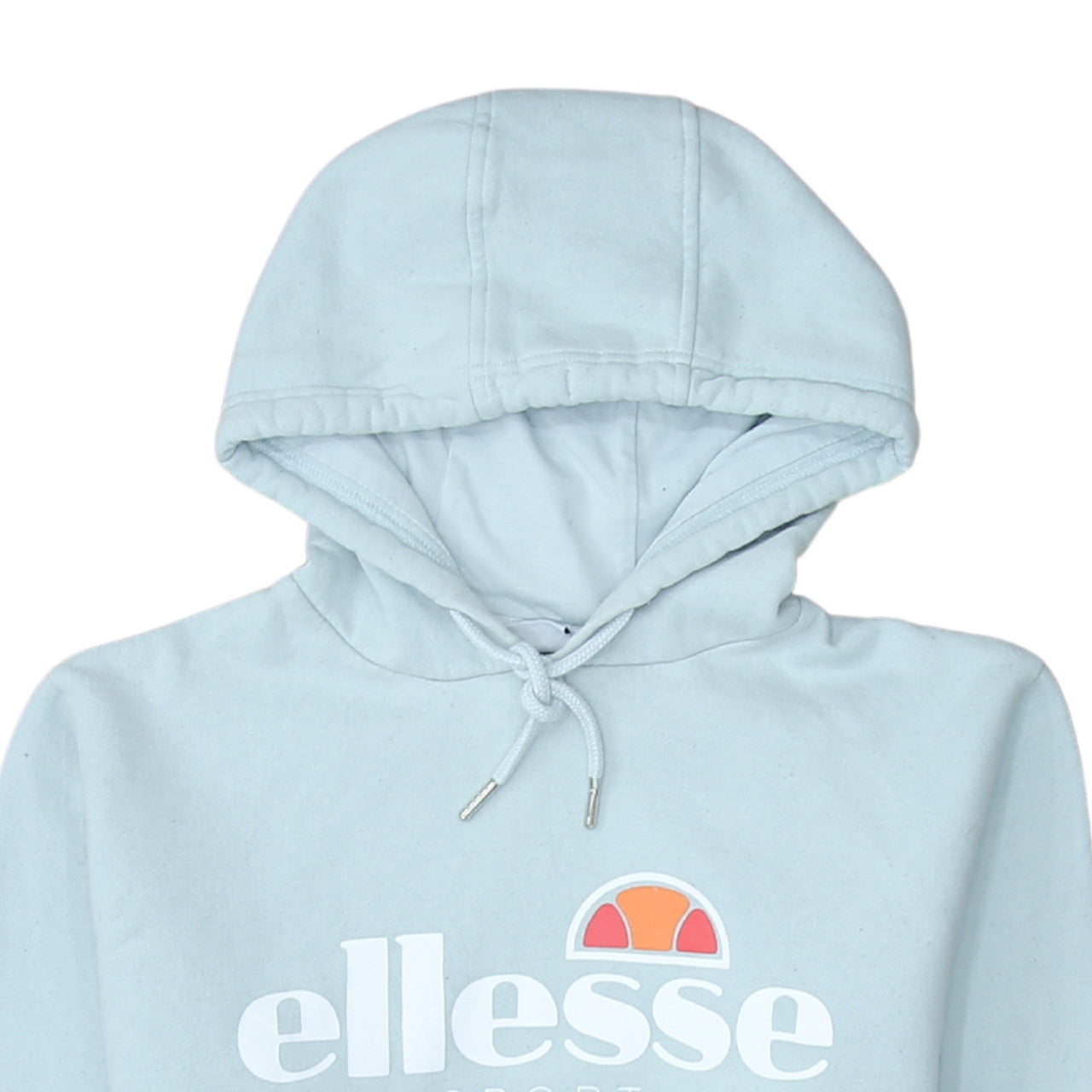 Ellesse Women Blue Pullover Hoodie UK 12 Hooded Logo Sport Style