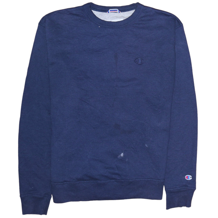 Champion Mens Navy Blue Crew Neck Pullover Sweatshirt Size M