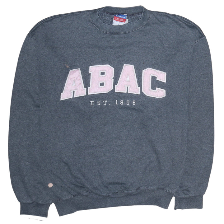 Champion Women's Grey ABAC Logo Pullover Sweatshirt Size L