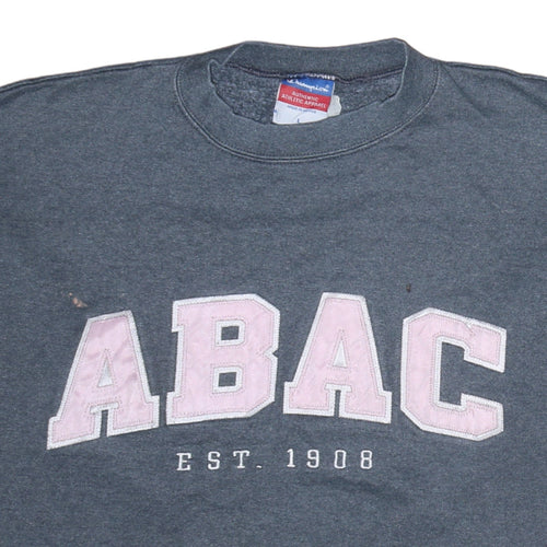 Champion Women's Grey ABAC Logo Pullover Sweatshirt Size L