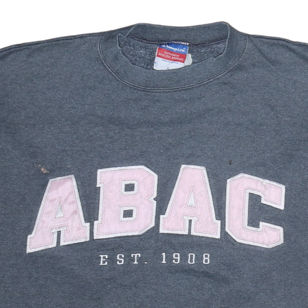 Champion Women's Grey ABAC Logo Pullover Sweatshirt Size L