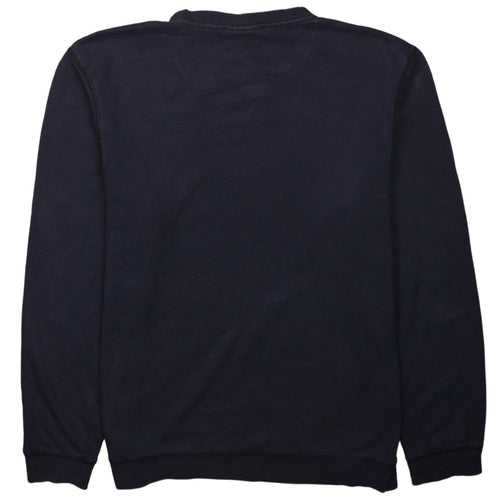 Vans Mens Blue Logo Crew Neck Pullover Sweatshirt Size L