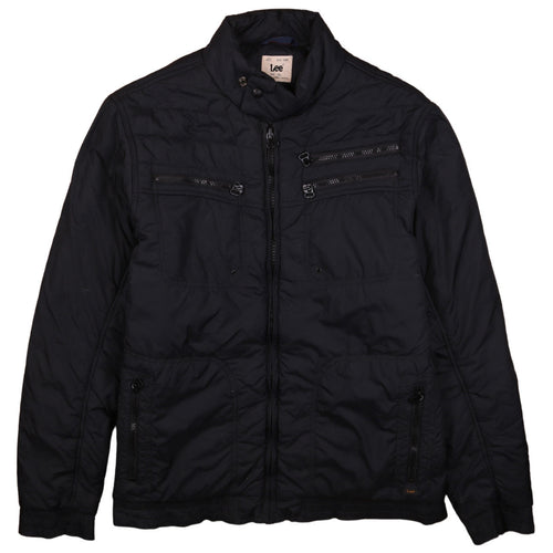 Lee Men's Black XL Basic Lightweight Jacket with Zipped Pockets