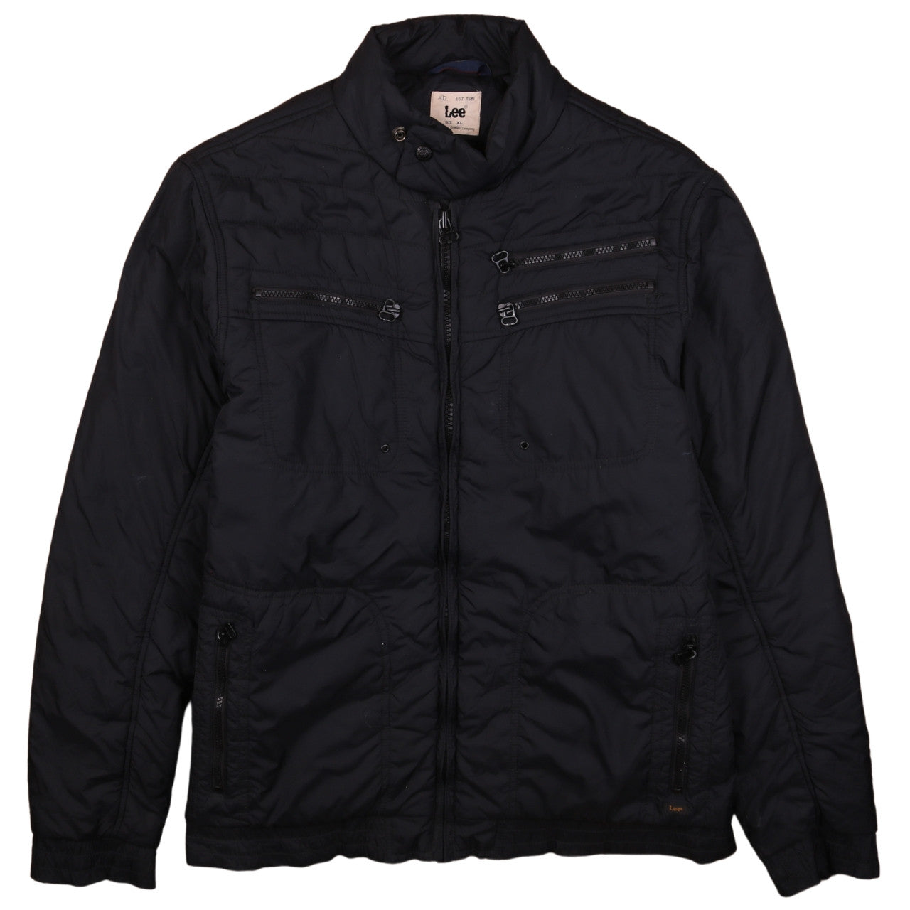 Lee Men's Black XL Basic Lightweight Jacket with Zipped Pockets