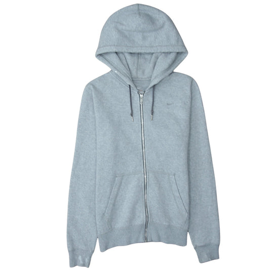 Nike Men's Grey Full Zip Hoodie Size M Regular Fit Logo