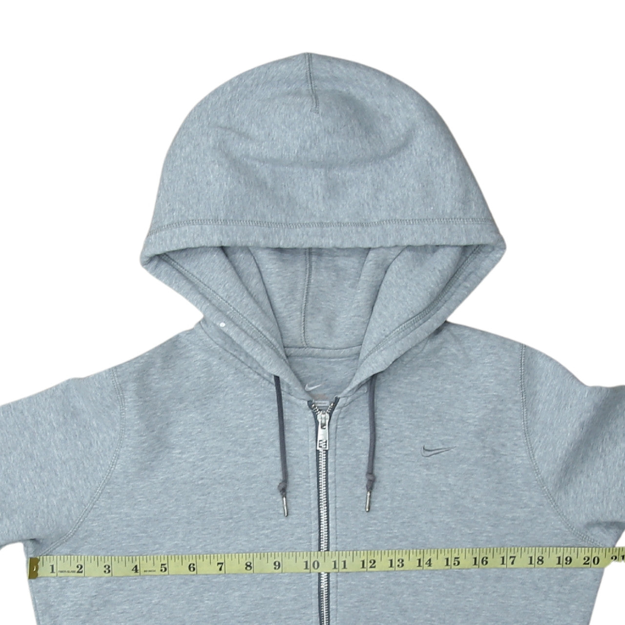 Nike Men's Grey Full Zip Hoodie Size M Regular Fit Logo