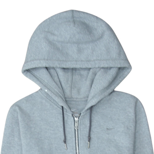 Nike Men's Grey Full Zip Hoodie Size M Regular Fit Logo